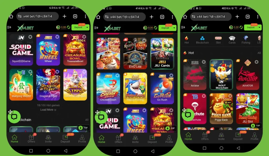 X44Bet Game Download