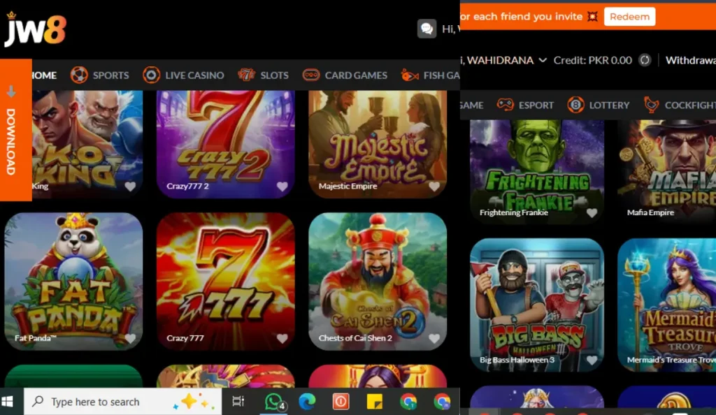 JW8 PK Game Download 